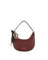 Braccialini - Size S faux leather hobo shoulder bag with keychain and ribbon by Beth