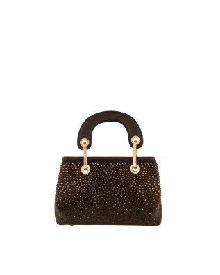 Braccialini - Beth Strass faux suede handbag with... 2