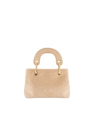 Braccialini - Beth Strass faux suede handbag with...
