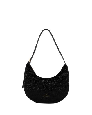 Braccialini - Beth Strass faux suede shoulder bag with a...