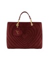 Braccialini - Beth Matelassé suede-look faux leather handbag with shoulder strap, Size L