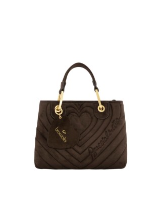 Braccialini - Beth Matelassé faux suede handbag with...