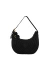  Braccialini - Borsa a spalla hobo in ecopelle scamosciata Beth
