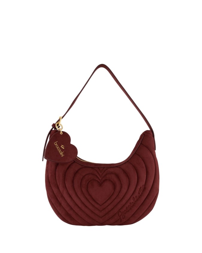  Braccialini - Borsa a spalla hobo in ecopelle scamosciata Beth