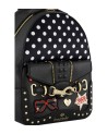 Braccialini - Women's faux leather backpack with studs and a front pocket by Rock