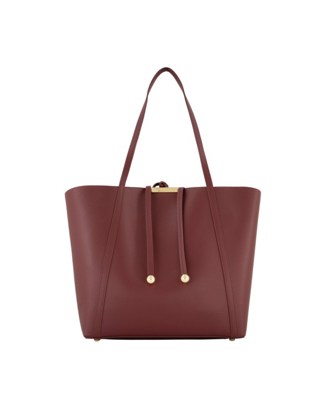  Braccialini - Borsa shopper in pelle doubleface con pochette