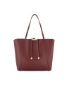 Braccialini - Doppelseitige Leder-Einkaufstasche mit innerer Clutch Double