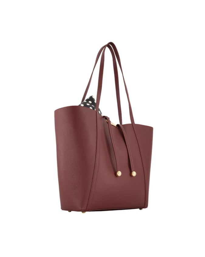  Braccialini - Borsa shopper in pelle doubleface con pochette