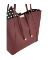 Braccialini - Doppelseitige Leder-Einkaufstasche mit innerer Clutch Double