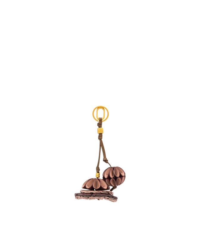  Gianni Chiarini - Portachiavi Flower Ball in Pelle Gold Charms