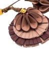  Gianni Chiarini - Portachiavi Flower Ball in Pelle Gold Charms
