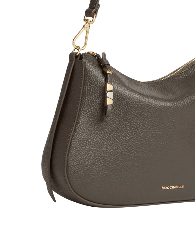  Coccinelle - Borsa a spalla media in pelle con tracolla Nory