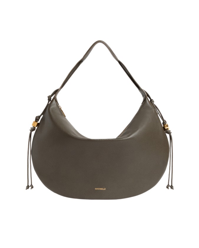  Coccinelle - Borsa Hobo a Spalla in Pelle Martellata Tg. 