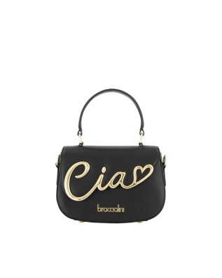 Braccialini - Size S leather handbag with flap and...