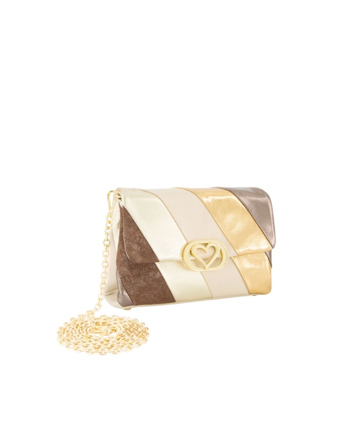  Braccialini - Borsa a tracolla in pelle multicolor con