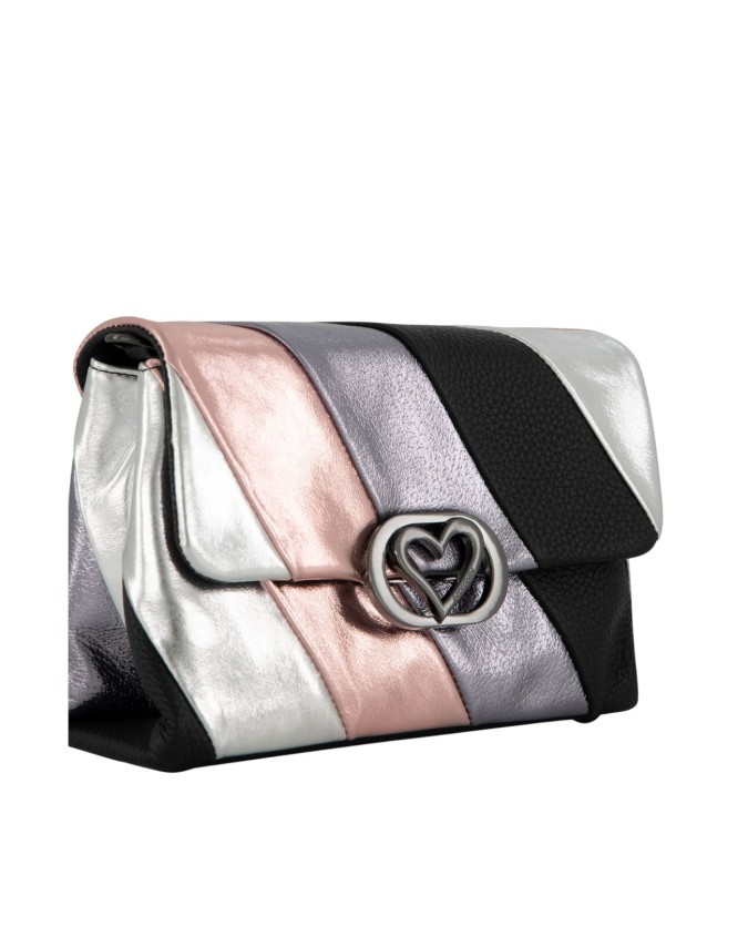  Braccialini - Borsa a tracolla in pelle multicolor con