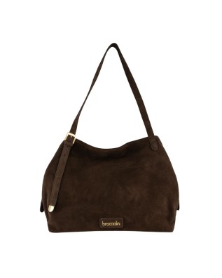 Braccialini - Sara suede shoulder bag with adjustable straps