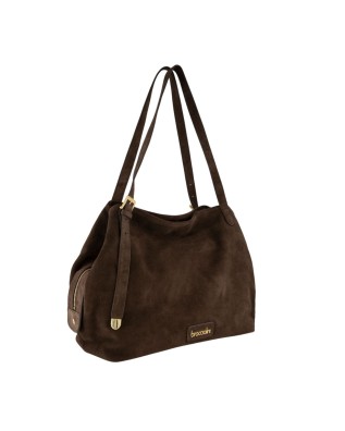 Braccialini - Sara suede shoulder bag with adjustable straps 2
