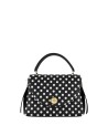  Braccialini - Borsa bauletto in pelle con patta e manico