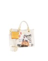  Braccialini - Borsa a mano in ecopelle con stampe Looney Tunes
