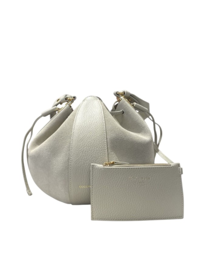  Coccinelle - Borsa a Secchiello in Pelle e Camoscio Boom