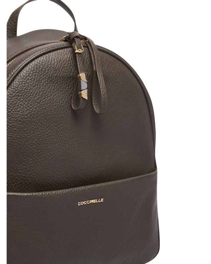  Coccinelle - Zaino donna in pelle con tasca esterna Nory