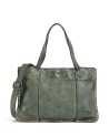  Campomaggi - Borsa Shopping con Borchie e Tracolla in Pelle