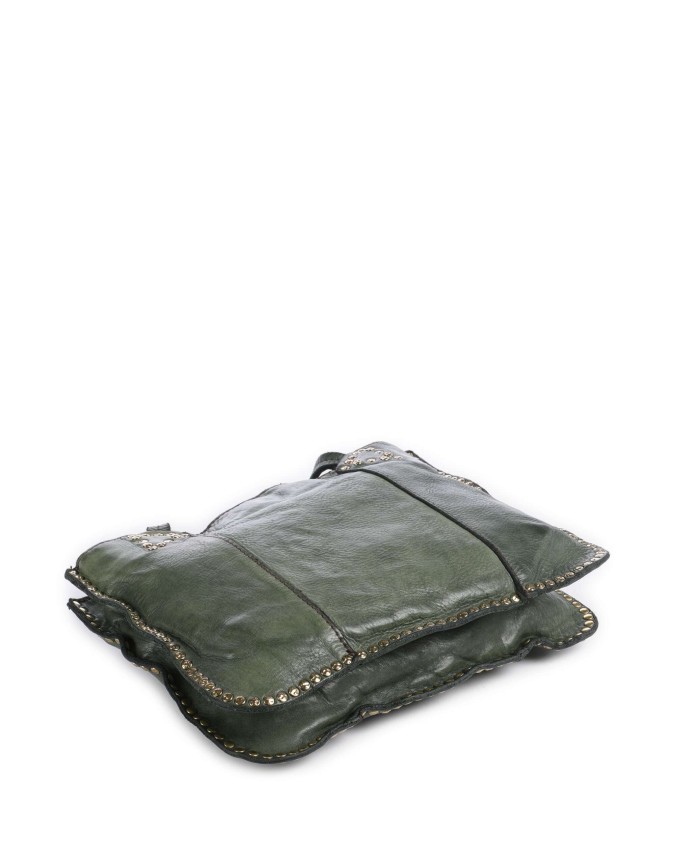  Campomaggi - Borsa Shopping con Borchie e Tracolla in Pelle