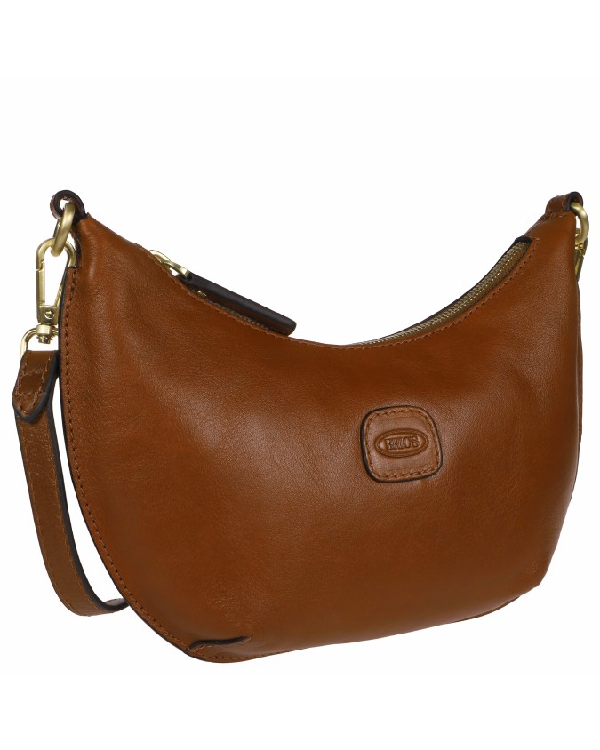  Bric's - Borsa Hobo con Tracolla in Pelle Mini Luna Volterra