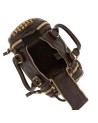  Campomaggi - Borsa Bauletto con Borchie in Pelle di Vacchetta