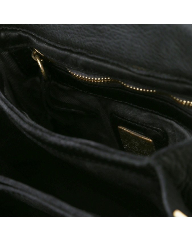 Campomaggi - Leather Shoulder Bag with Flap, Studs, and Rivets