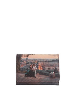 Ynot – Damenbrieftasche mit Klappe und Knopf aus Kunstleder von 2