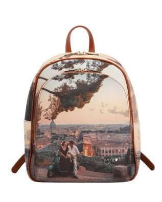  Ynot - Zaino Donna Tg. M con tasca esterna in Ecopelle Stampa 2