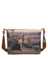  Ynot - Borsa Hobo Tg. L in Ecopelle Stampa Città Yesbag