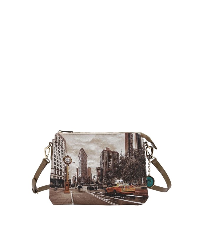  Ynot - Borsa a tracolla Tg. S con due scomparti in ecopelle