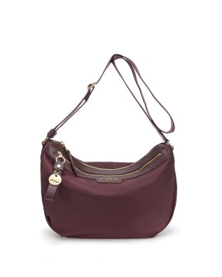  Nannini – Borsa a Spalla Mezzaluna in Nylon e Pelle Liberty