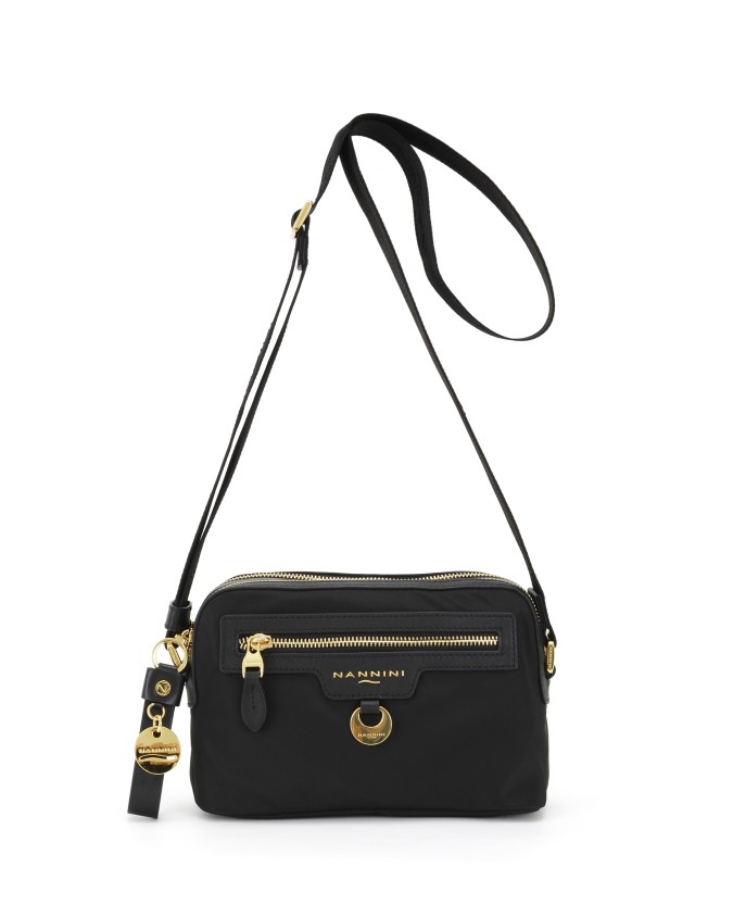  Nannini - Borsa a Tracolla Piccola con Due Comparti in Nylon e