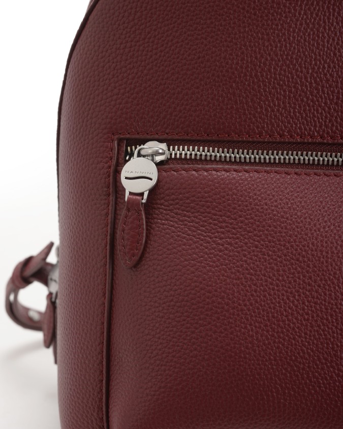 Nannini - Women's Leather Backpack with an External Pocket in