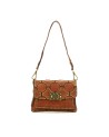 Campomaggi - Leather Shoulder Bag with Flap and Studs, Size S