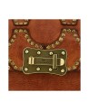 Campomaggi - Leather Shoulder Bag with Flap and Studs, Size S