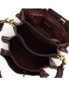 Campomaggi - Leather Shoulder Bag with Flap and Studs, Size S