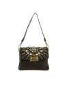 Campomaggi - Leather Shoulder Bag with Flap and Studs, Size S