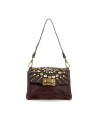 Campomaggi - Leather Shoulder Bag with Flap and Studs, Size S