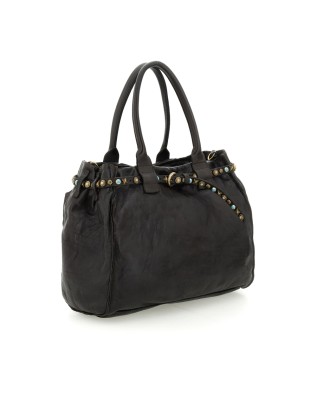 Campomaggi - Large Shopping Bag with Studs and Rhinestones in 2