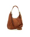 Campomaggi - Borsa Hobo con Borchie in Pelle di Vacchetta Wanda