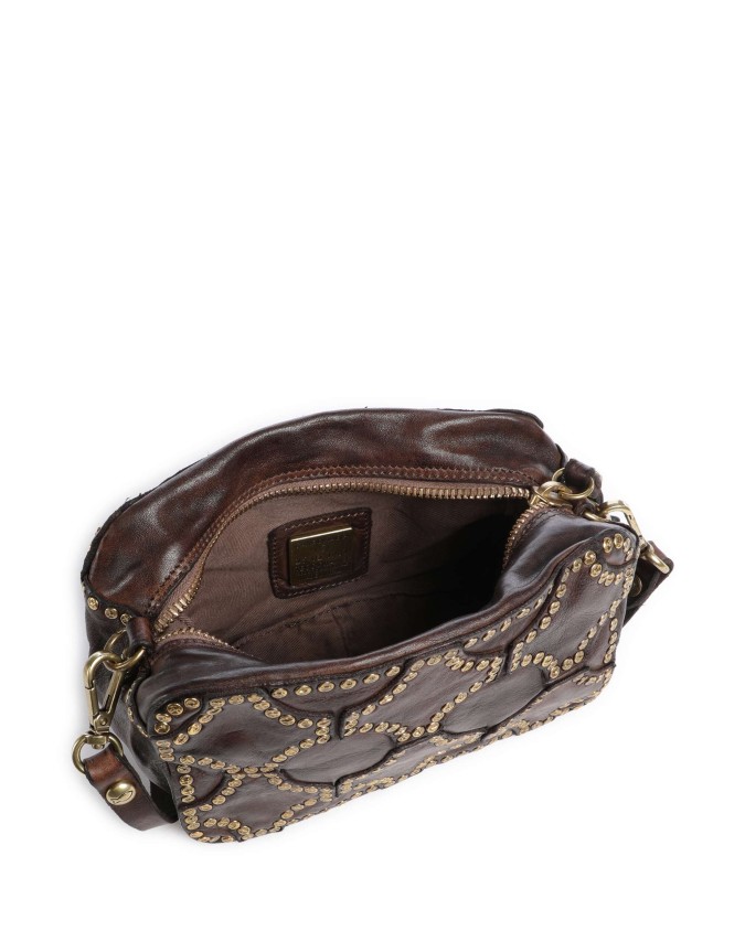  Campomaggi - Borsa a Spalla con Borchie e Tracolla in Pelle di