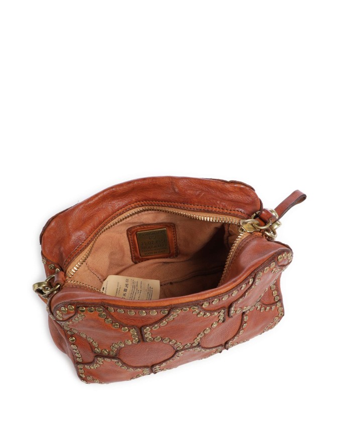  Campomaggi - Borsa a Spalla con Borchie e Tracolla in Pelle di