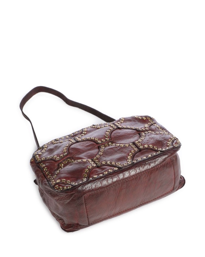  Campomaggi - Borsa a Spalla con Borchie e Tracolla in Pelle di