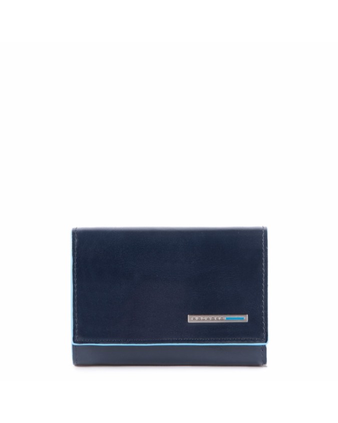Porta carte di credito PIQUADRO - Astuccino in pelle - Blu -