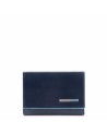 Porta carte di credito PIQUADRO - Astuccino in pelle - Blu -